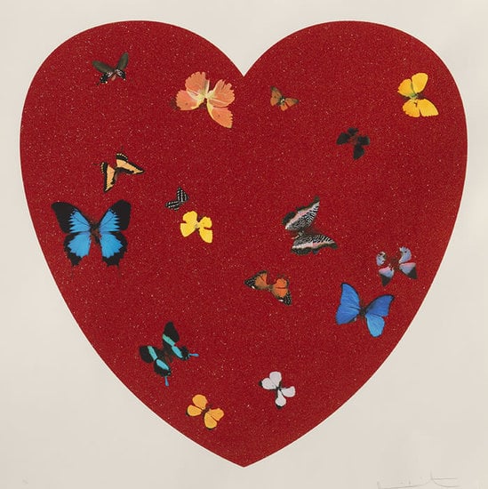 Big Love with diamond dust is the best Valentine gift for a Damien Hirst fan