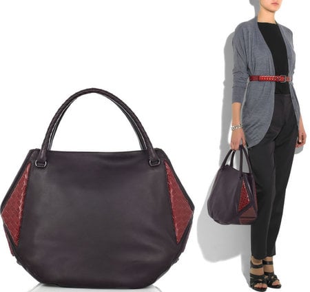 Bottega Veneta Nappa leather shoulder bag complements the urban look