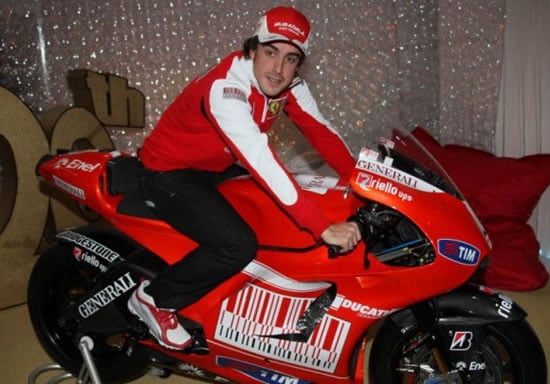 Ducati gifts Fernando Alonso custom Desmosedici RR superbike