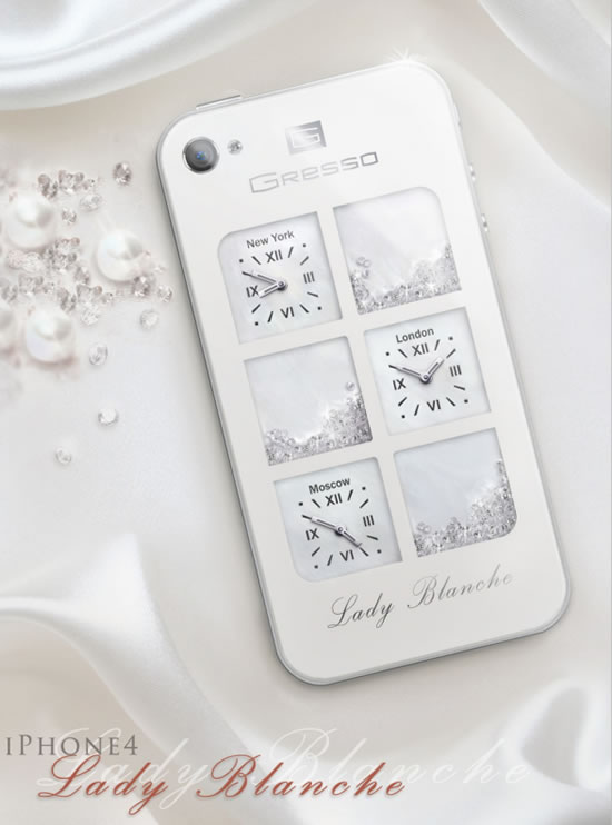 Gresso iPhone4 Lady Blanche woos women with diamonds and crystals Gresso iPhone4 Lady Blanche woos women with diamonds and crystals