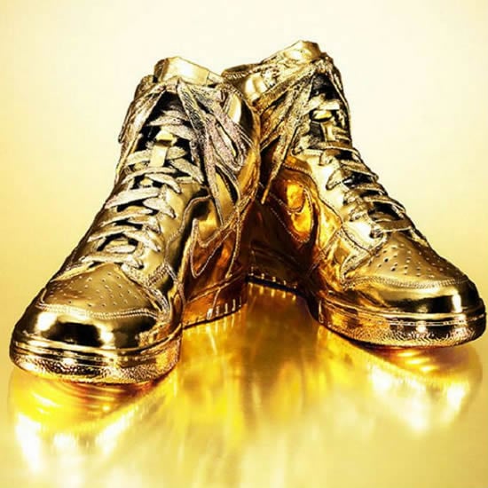 Indulgences no. 5 limited edition 24 carat gold Nike Dunks up for grabs