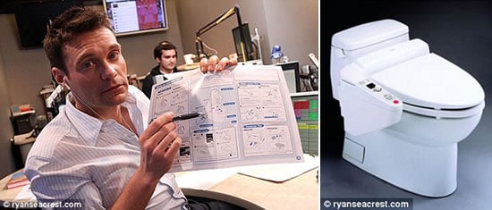 American Idol host Ryan Seacrest gets a high-tech luxury toilet birthday gift