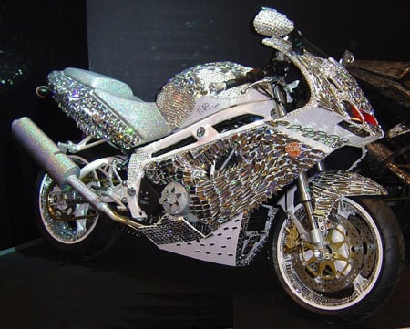 Swarovski studded Motorcycle: Beast transformed into Beauty