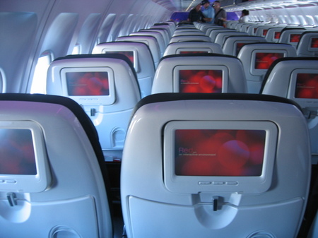 Virgin America new interiors akin to discotheques Virgin America new interiors akin to discotheques