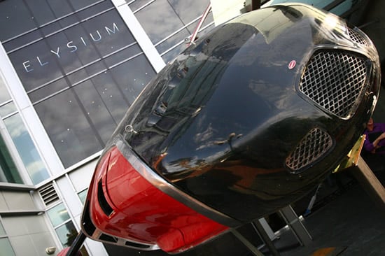 Bugattis futuristic flying vehicle for Elysium lands at Comic Con, San Diego Bugattis futuristic flying vehicle for Elysium lands at Comic Con, San Diego