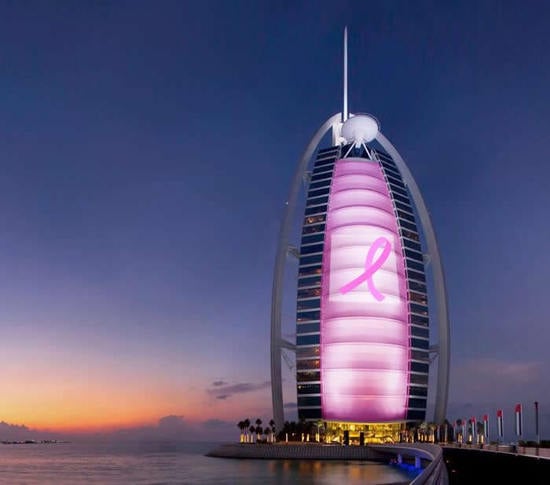 Burj Al Arab is selling a rose gold iPad to support Breast Cancer Awareness
