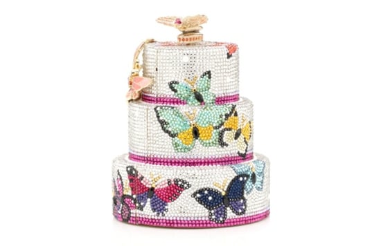 Judith Leiber Butterfly Kisses Crystal Cake Clutch