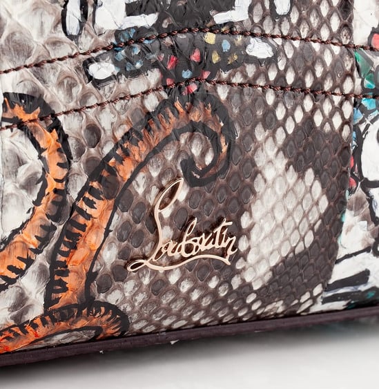 Christian Louboutin Justine python skull bag is trendy Christian Louboutin Justine python skull bag is trendy
