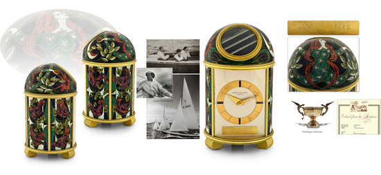 Unique Patek Philippe enamel solar clock and a royal musical fan with concealed watch are up for auction Unique Patek Philippe enamel solar clock and a royal musical fan with concealed watch are up for auction
