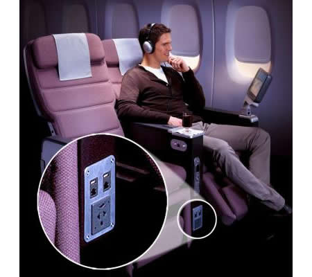 Qantas gears up to provide in-flight WiFi and laptop power in its forthcoming Airbus A380s and Boeing 747-400s