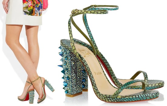 Christian Louboutin Palace 120 Swarovski crystal embellished snake sandals