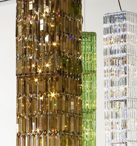 Vertical Glitterbox Chandelier is just too unique