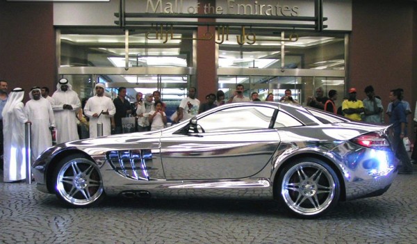 White Goldâ€™ Mercedes Benz SLR McLaren in Dubai