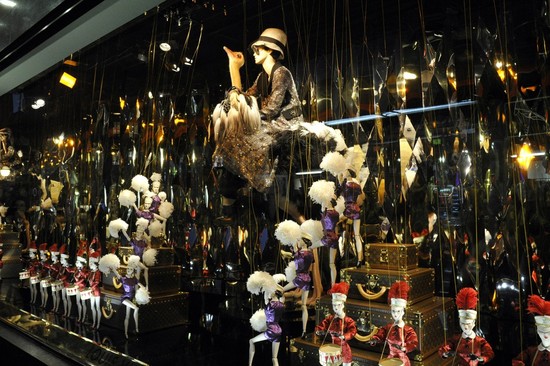 Louis Vuitton designs the holiday windows at Galeries Lafayette