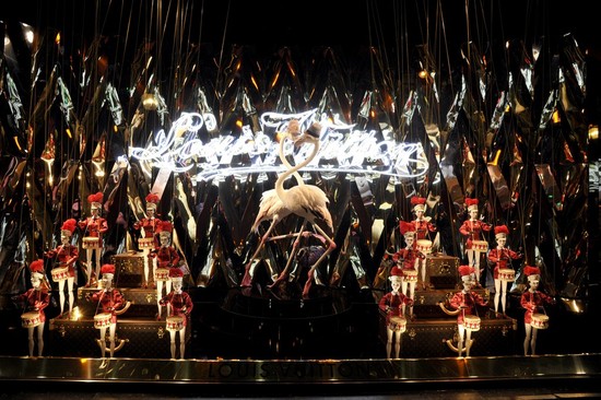 Louis Vuitton designs the holiday windows at Galeries Lafayette