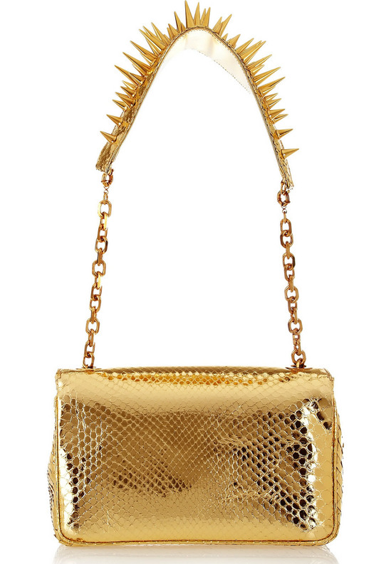 Christian Louboutin Artemis spiked gold bag - Luxurylaunches