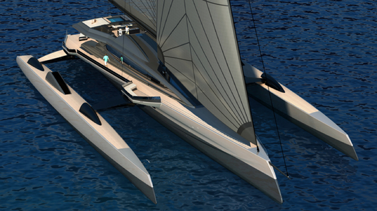 large trimaran sailboat