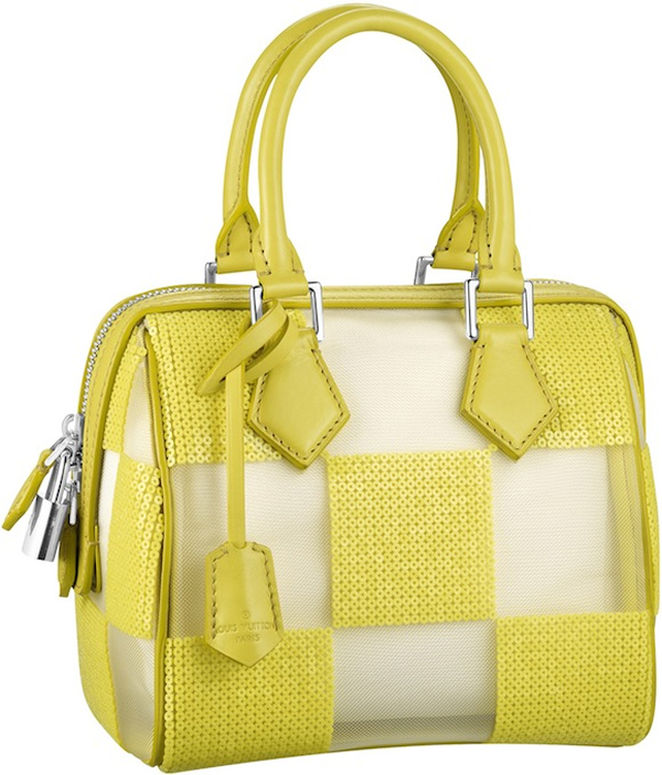 Louis Vuitton Illusion Fleur Speedy Cube PM Yellow Nubuck ref