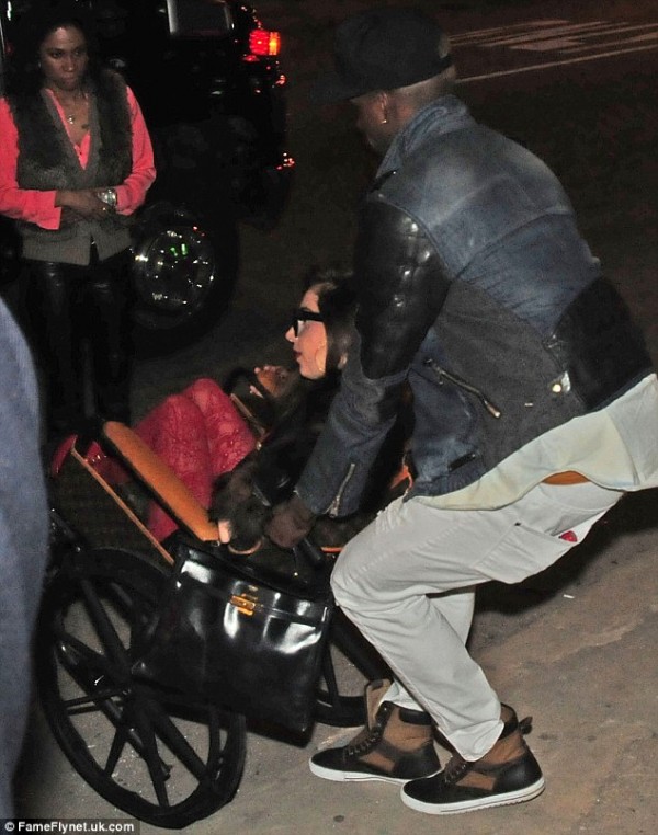 Lady Gaga spotted on Louis Vuitton wheelchair - Luxurylaunches