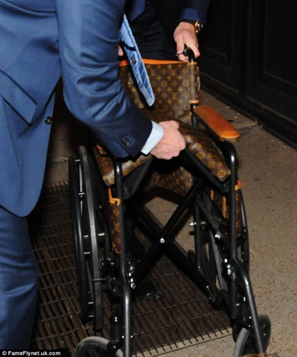 Lady Gag rocks and rolls in new Louis Vuitton wheelchair on 27th